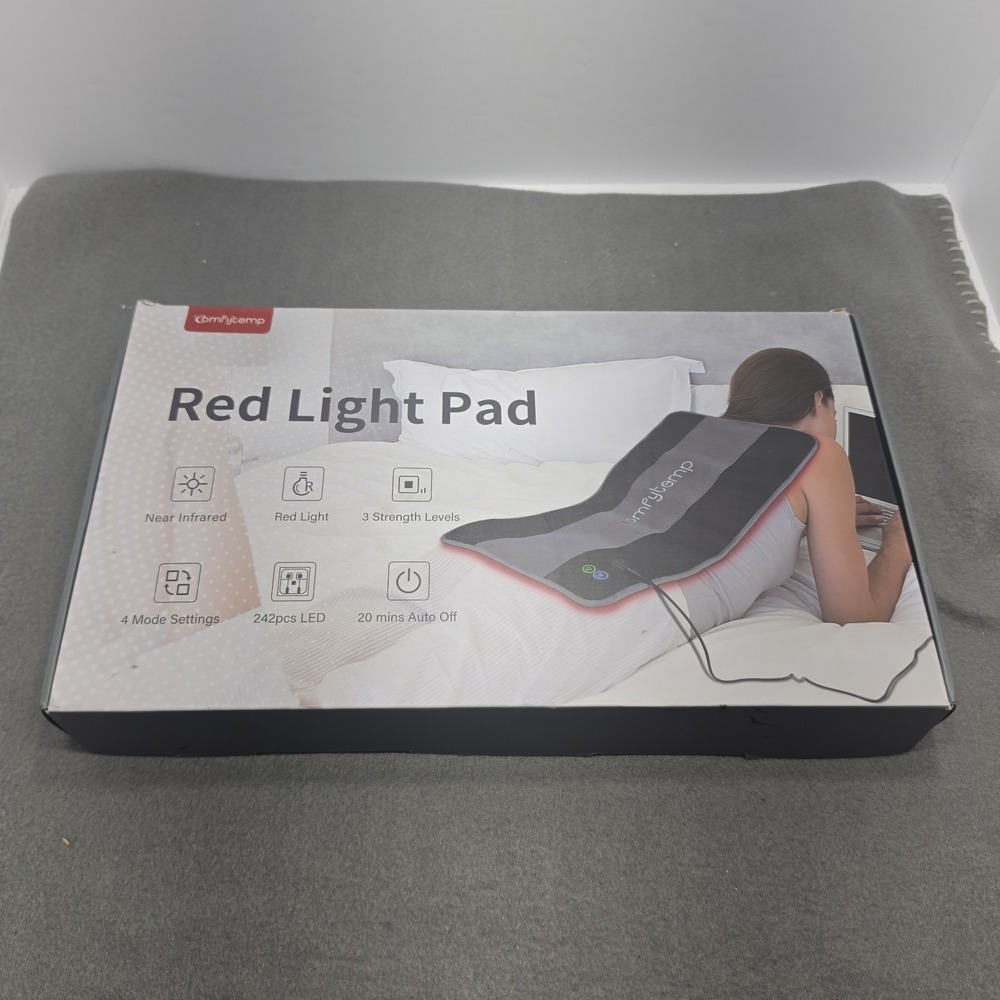 Comfytemp Red Light Therapy Large Pad  12" x 24" Pulse Mode.   E